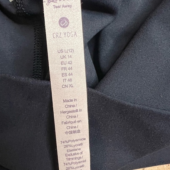 CRZ YOGA Butterlift Linerless Shorts 3" - High Waisted-True Navy-Size Large - Picture 7 of 7